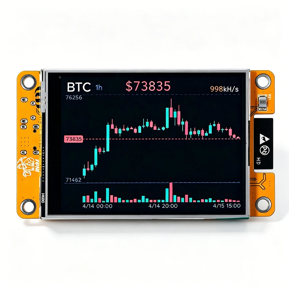 

NMMiner NerdMiner V2 1000KH/s Hashrate Lucky Miner ESP32 2.8 inch Crypto Mining Machine Bitcoin Solo Miners BTC Lottery