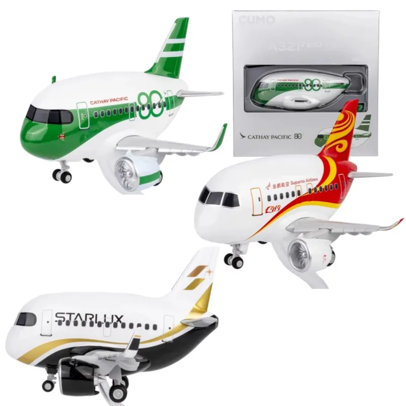 

CUMO Wings Diecast 1/400 Scale Cathay Pacific 80th A350 Aircraft Model Alloy Starlux Airlines A321 Collection Model Toys Display