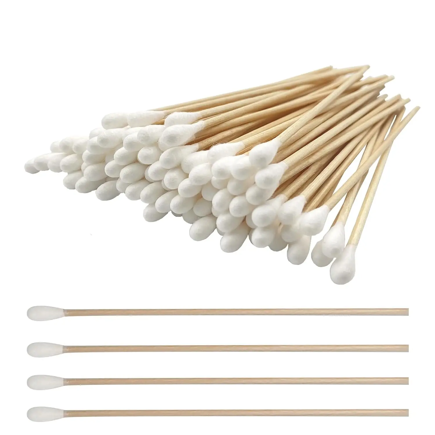 

Inch Long Cotton Swabs,500pcs Cotton Swabs,Long Cotton Swabs with Wooden Handle,Great for Gun Cleaning,Pet Care and Makeup