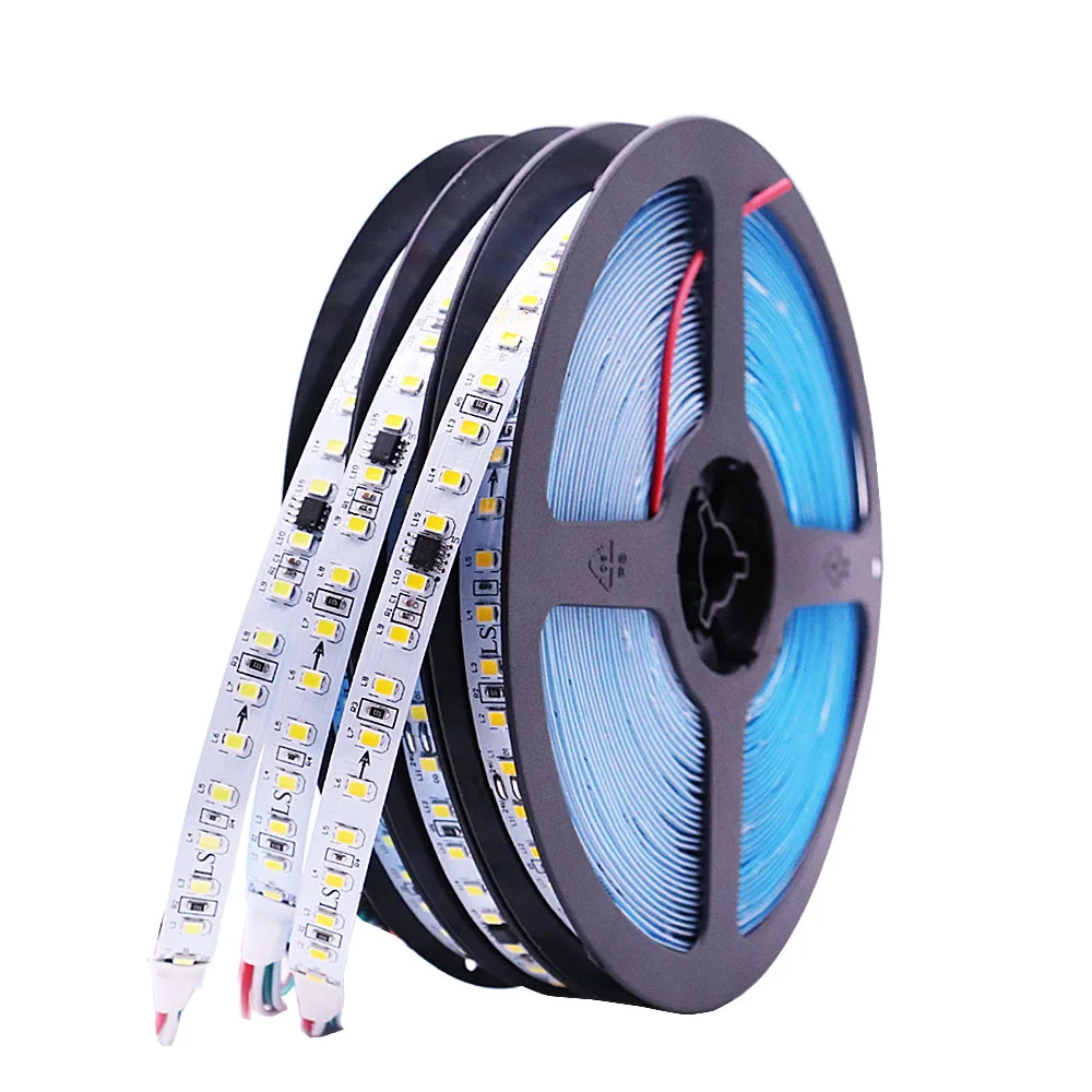 WS2811-Tira de luces LED de carrera de caballos, iluminación de agua corriente, 120LED/m con reflujo, marquesina blanca natural cálida, decoración