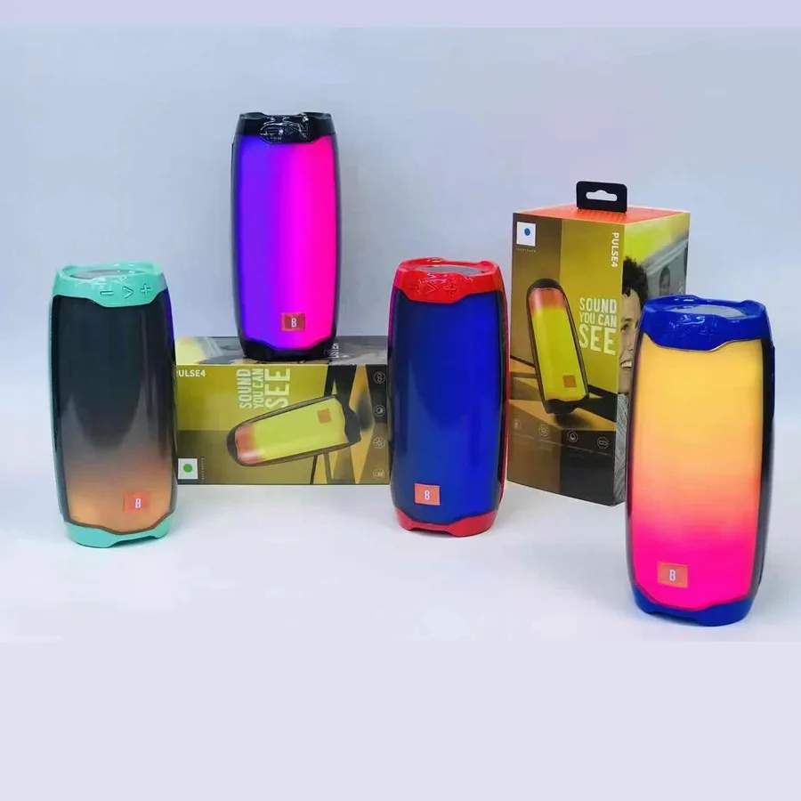 

New dazzling light effect pulsation 4 bluetooth speaker wireless subwoofer outdoor portable bluetooth speaker