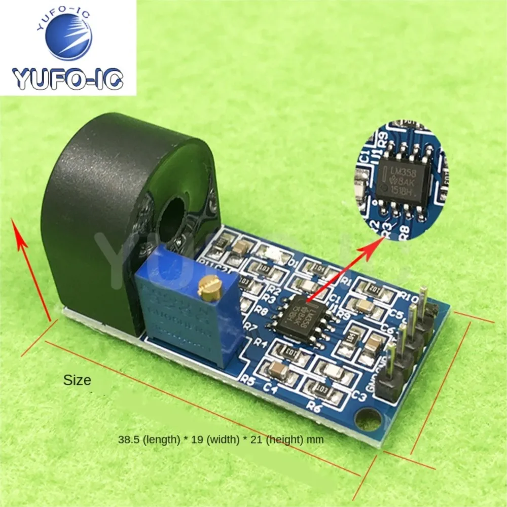 Free Ship 1PCS Current Transformer Module 5A Range Single-Phase AC Active Output AC Electric Current Sensor Module