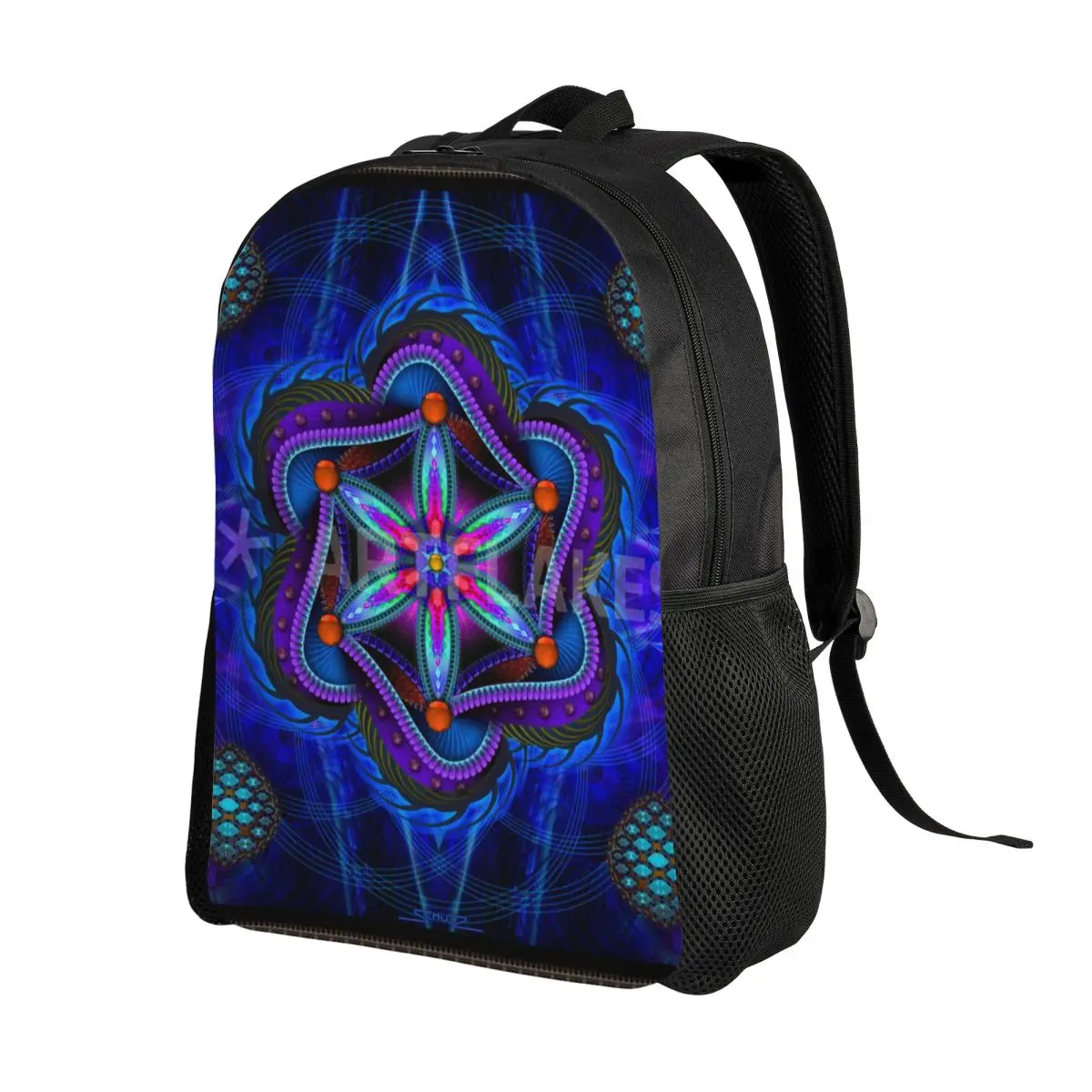 Sacred Geometry Flower Of Life Backpack for Men Women Waterproof College School Mandala Meditation Bag Print Bookbags