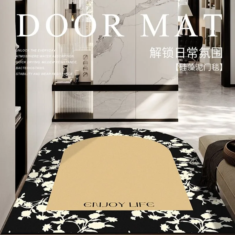 Nordic floor mat thickened diatomium mud absorbent porch luxury advanced wash-free carpets coffee table area rugs for bedroom