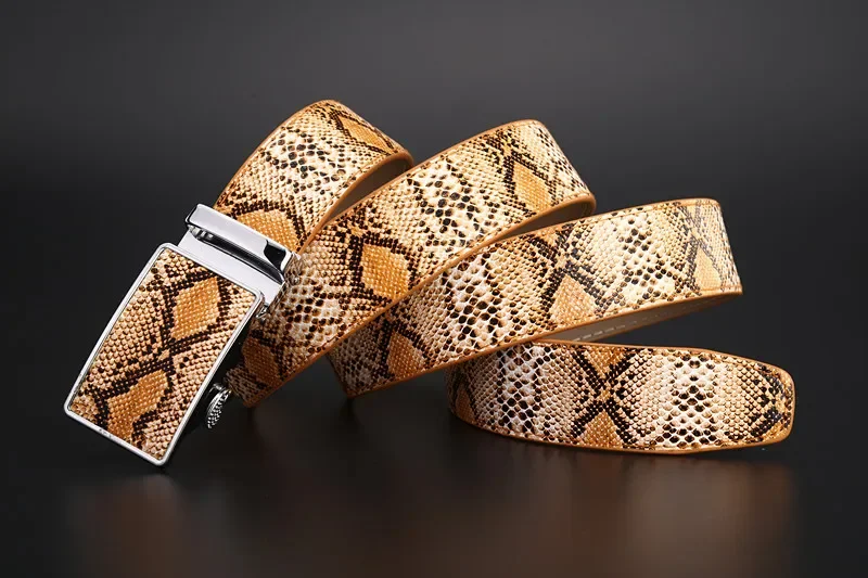 Ceinture en cuir de vachette automatique pour hommes, cuir de salle, designer d\'affaires coréen