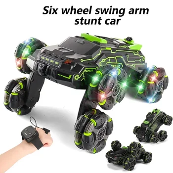 4WD RC Car Toy Stunt Drift Racing Car Kit 2.4G Gesture Remote Control Cars Spray Six-wheeled Car for Adults Children Kids Gift