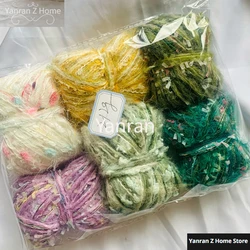 200g/Bag Soft Mohair Yarn Wool Multi-strand Mixed White Cotton Yarn for DIY Crochet Apricot Hook Needle Knitting Velvet Yarn