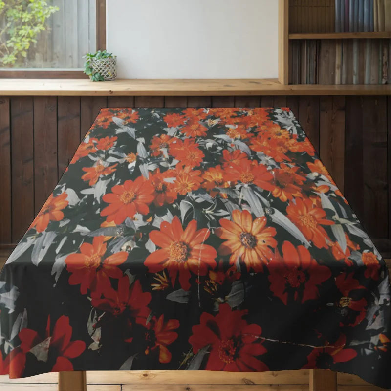 Floral Printed Tablecloth Modern Design for Home Decor Versatile and Long Lasting Fabric Perfect Addition