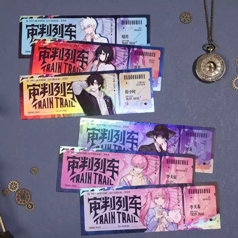 Link Click Trial Train Reflective Badge Anime Fans Anime Game Collection Special Surrounding Laser Ticket Acg Decoration