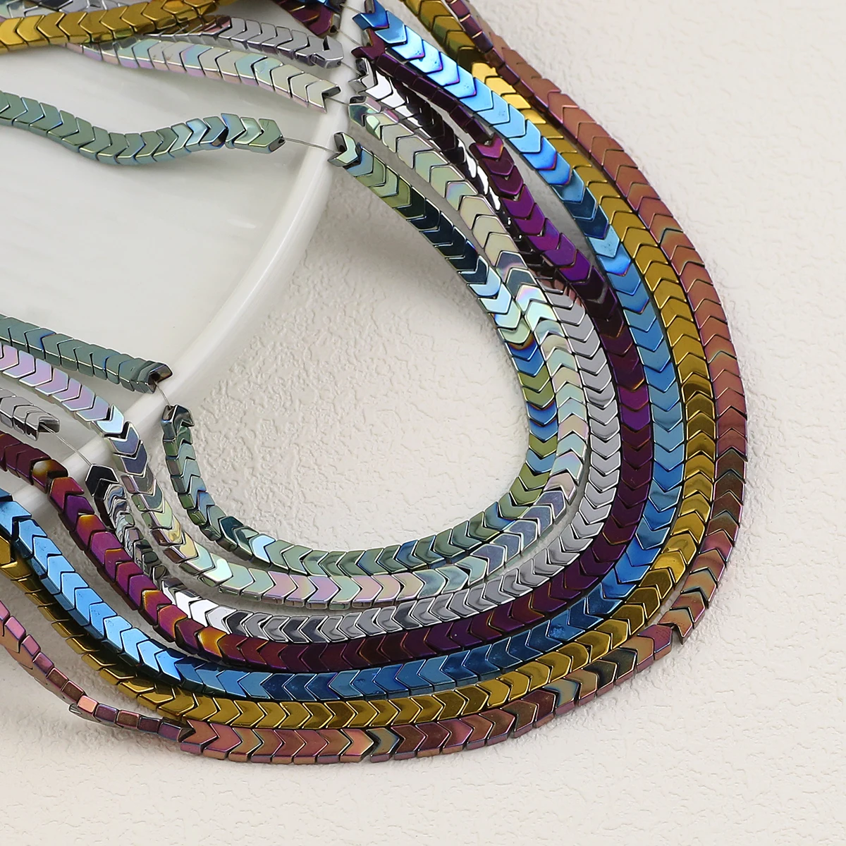 Natürliche Hämatit Stein Bunte Pfeile Form Spacer Lose Perlen 4/6/8/10MM Für Schmuck Machen DIY Armbänder Halskette Zubehör