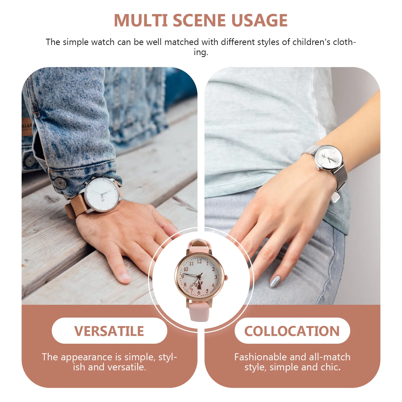 Children's Watches Waterproof Quartz Analog Girls Kids Watch Glass PU Band Stylish Casual Luminous Pointers Student