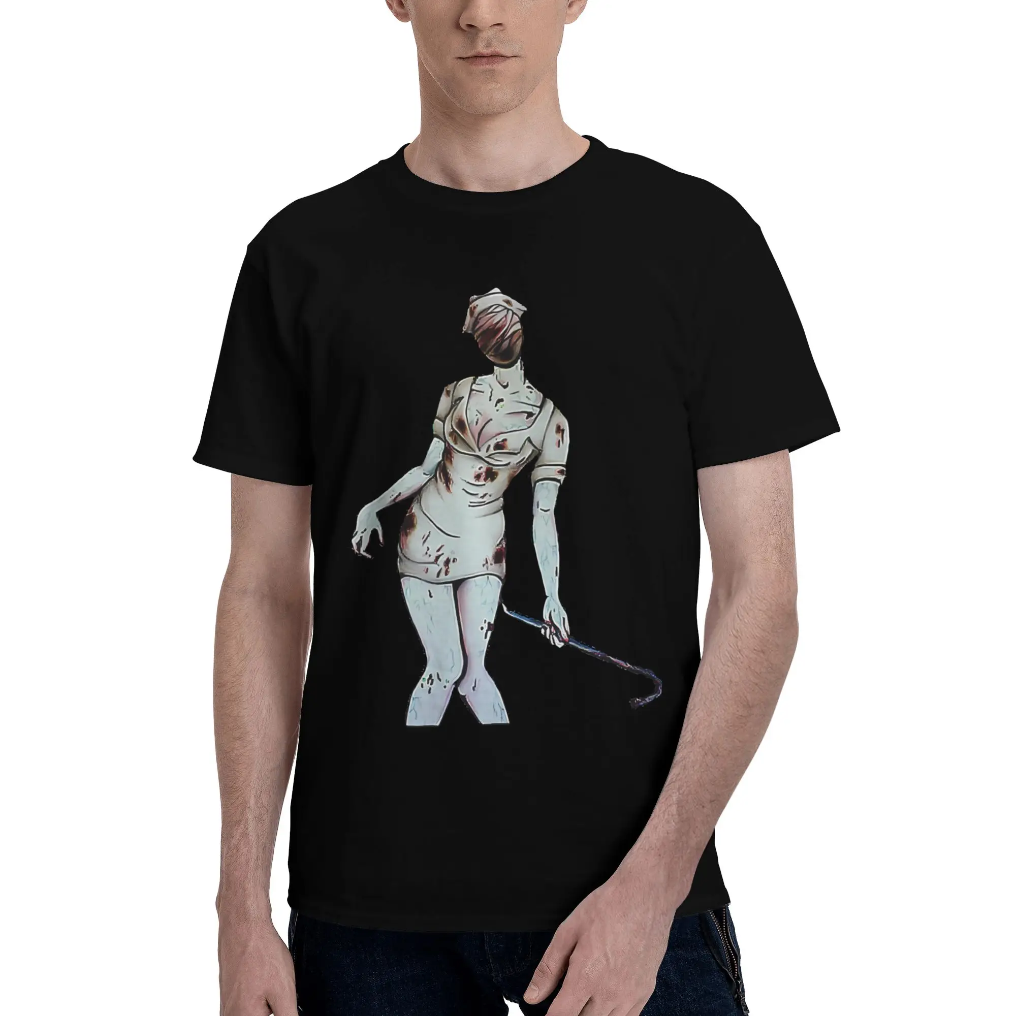 Nurse Essential Graphic 100% Cotton T-Shirt Silent Hill Tops Tees For Men