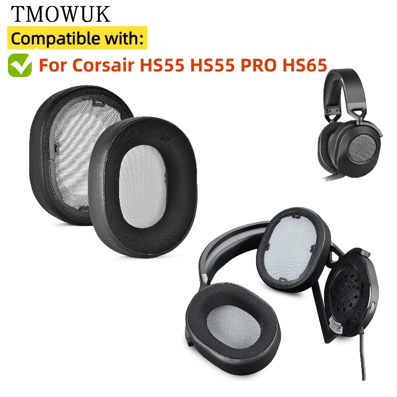 

For Corsair HS55 HS55 PRO HS65 Headset Ultra-soft Cover Replacement Ear pads Cushion Earbuds