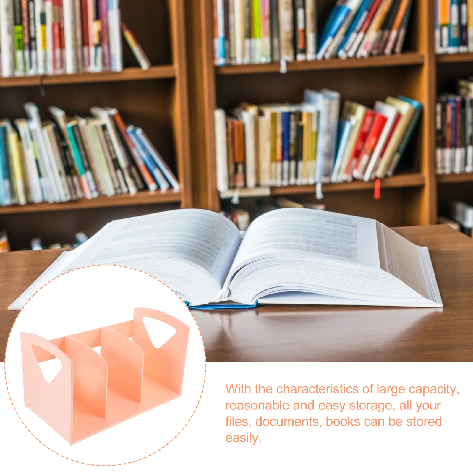 منظم كتب قوي، تصميم محمول كبير الحجم، سطح أملس لملفات سطح المكتب، وثائق الكتب، تخزين المكاتب المنزلية