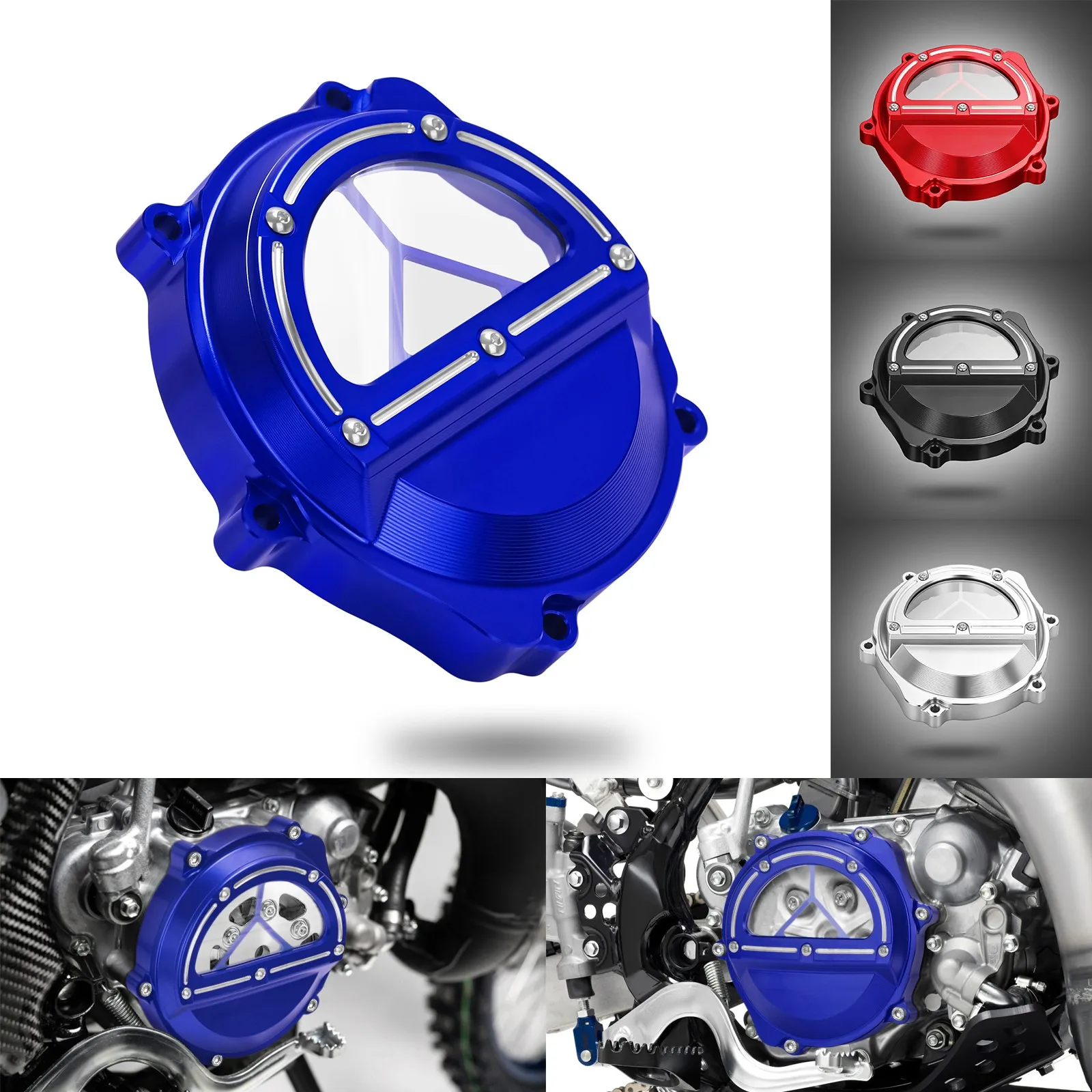 For Yamaha YZ85 2002‑2025 YZ65 2018‑2025 3D CNC Transparent Clear Engine Clutch Protective Cover Guard