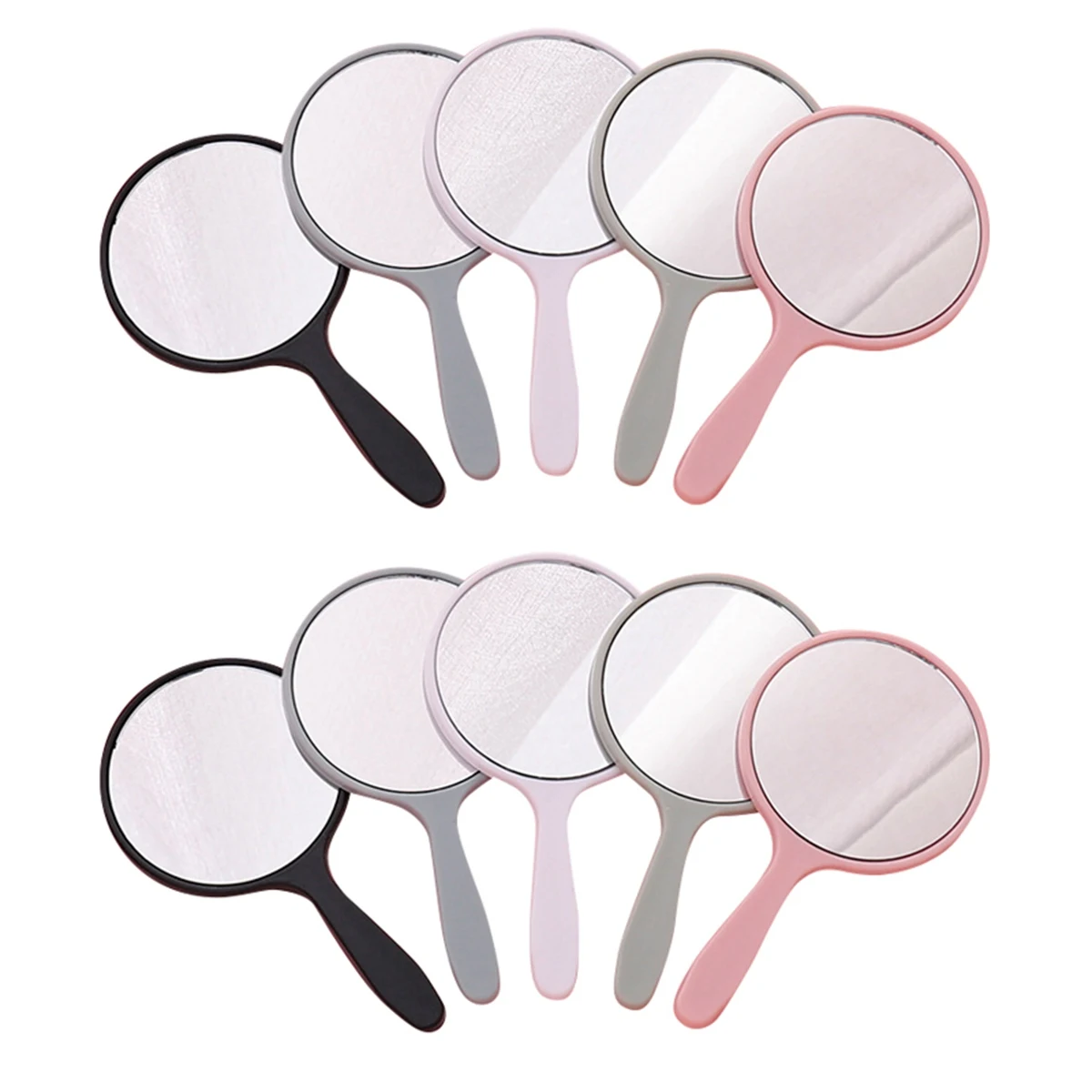 10 Pieces Handheld Mirror Small Mirror Small Portable Round Mirror Travel Makeup Mirror for Travel Camping Daily Use