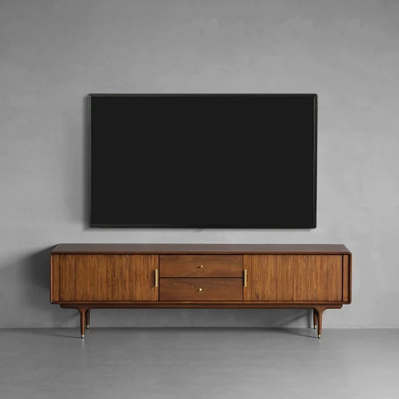 Medieval retro solid wood organ, rolling shutter door, drawer, TV cabinet