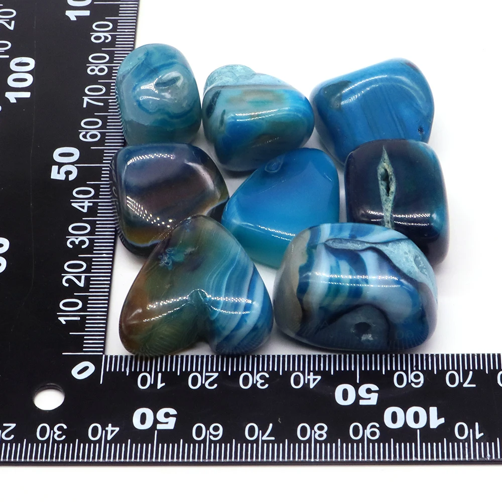 Blue Striped Agate Stone Crystal Gemstone Collectibles Rock Mineral Specimen Healing Stone Home Room Decoration for Fish Tank