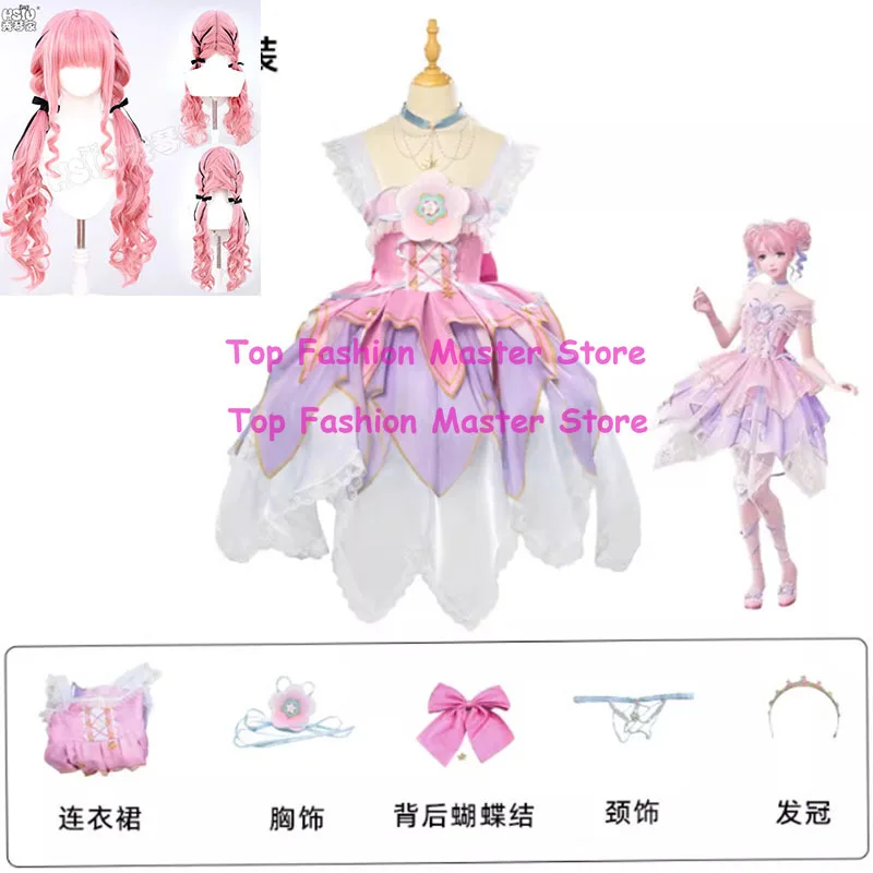 

Anime Game Infinity Nikki Cosplay Costume Birthday Party Sweet Pink Princess Dress Lolita Skirt Woman Sexy Kawaii Carnival Suit