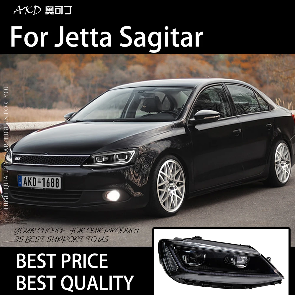 

Car Lights for Jetta Sagitar 2012-2018 LED Auto Headlight Assembly Upgrade Passat B8 Design Bifocal Lens Signal Lamp Accessories