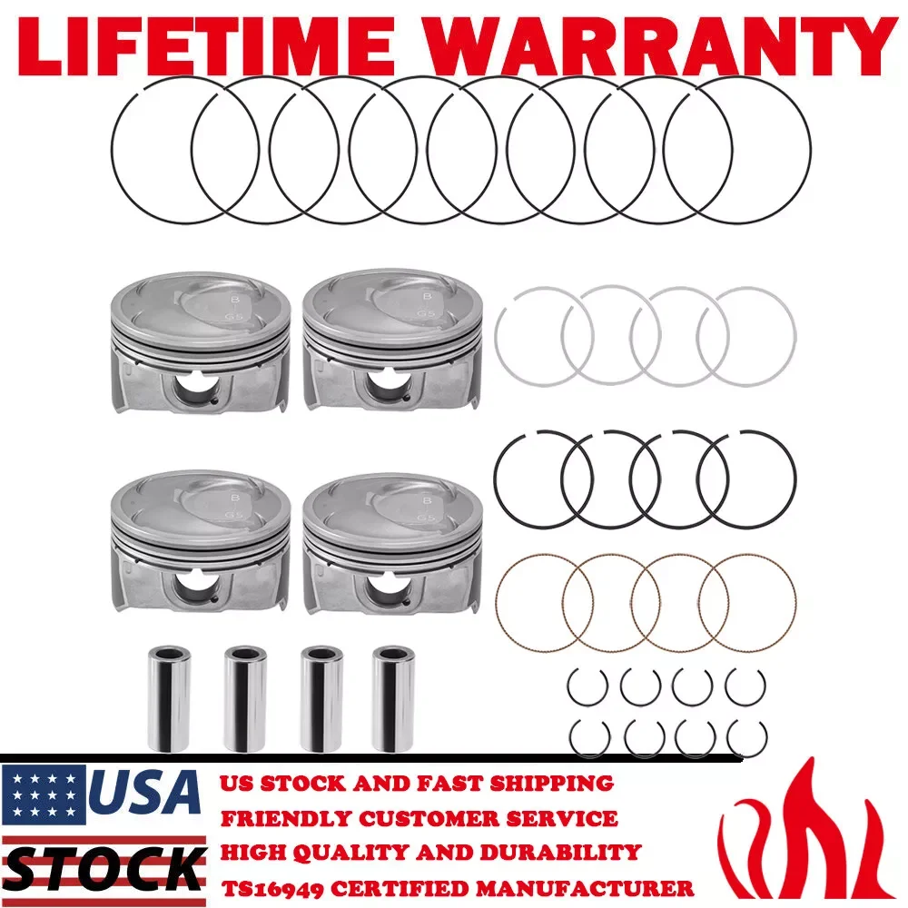 

Carbole Engine Piston Rings Set 23040-2G500 For Hyundai Sonata Kia Sorento Optima 2.4L