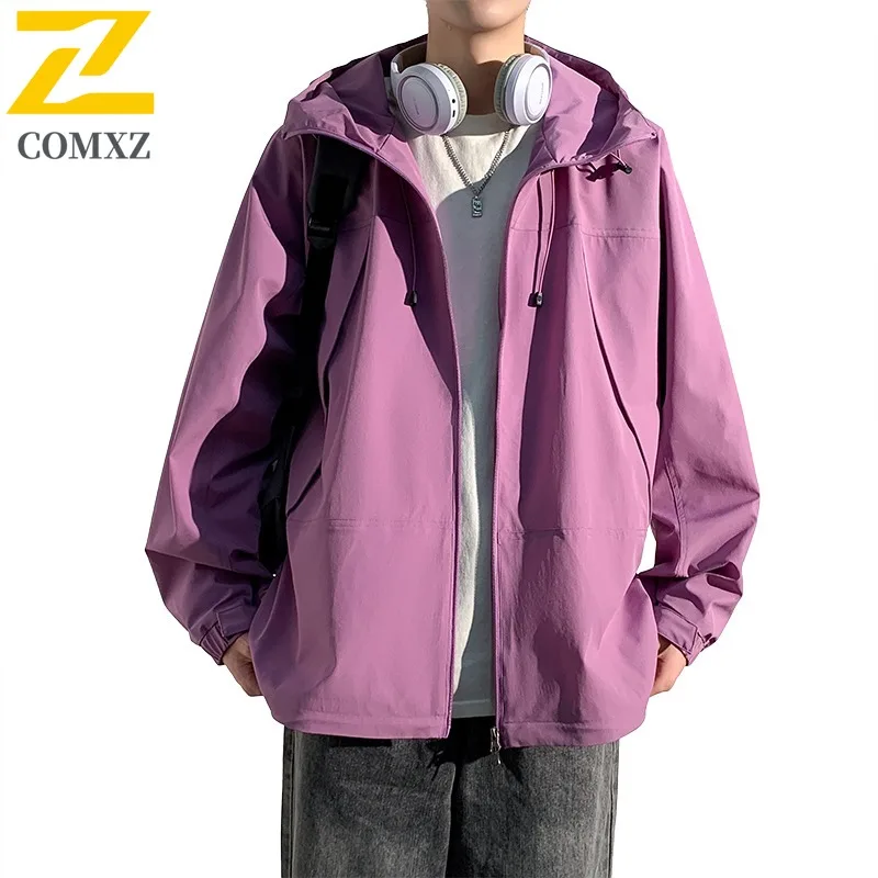 

COMXZ 2025 Spring Autumn Outdoor Casual Jacket Unisex Trendy Waterproof Windproof Youth Sportswear Fashion Coat