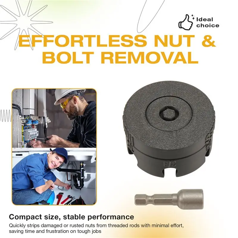 AA94-Hex Shank Nut Driver, Nuts Remover Bolt Extractor Tool For Conduit Racks, Strut Systems Drill Attachment