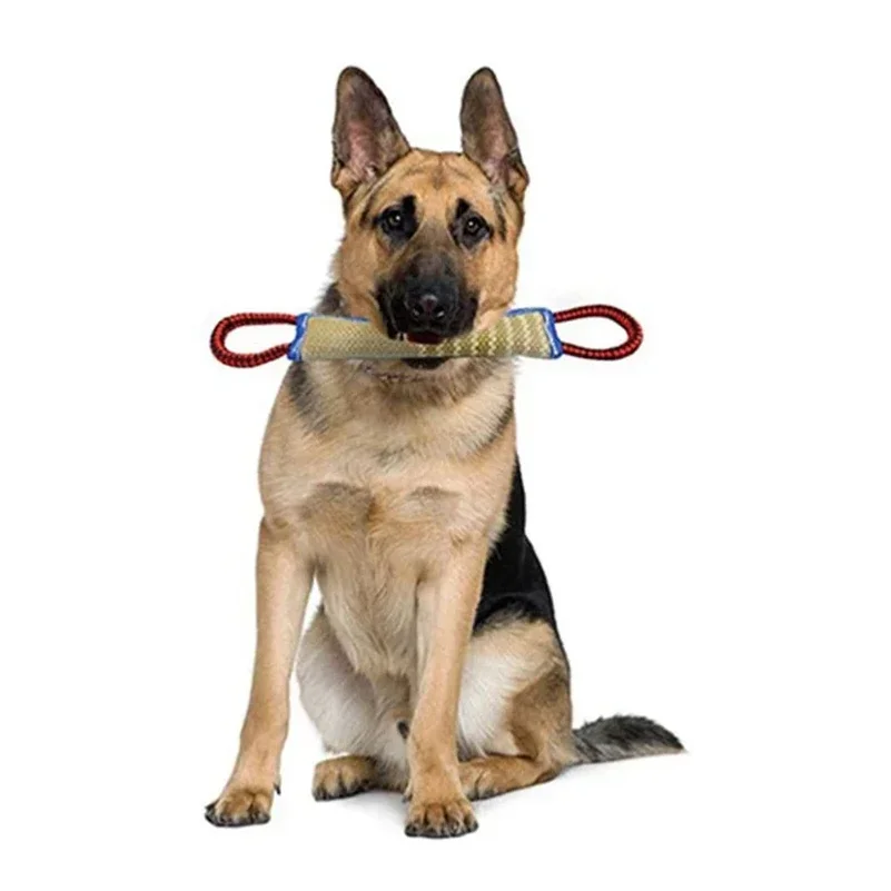 Entrenar perros para que usen palos de yute grueso para masticar y recoger muelas, palos para masticar para perros, almohadas para masticar para perros pastor alemán