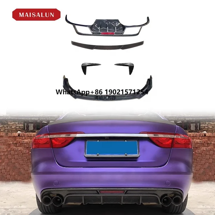 

Hot-sale Carbon Fiber Body Kit for jaguar XF-TYPE Style Body Kit with Front Lip Rear Diffuser with Light