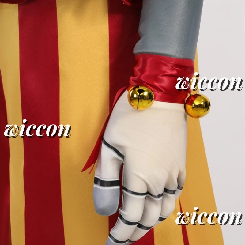 썬 문 광대 프레디 코스프레 코스튬, 성인 여성 셔츠 바지 정장, 어린이 소녀 할로윈 카니발 변장 파티 코스튬