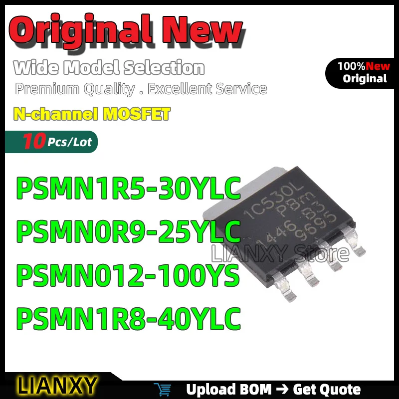 10pcs LFPAK PSMN1R5-30YLC PSMN0R9-25YLC PSMN012-100YS PSMN1R8-40YLC N-channel MOSFET New Original