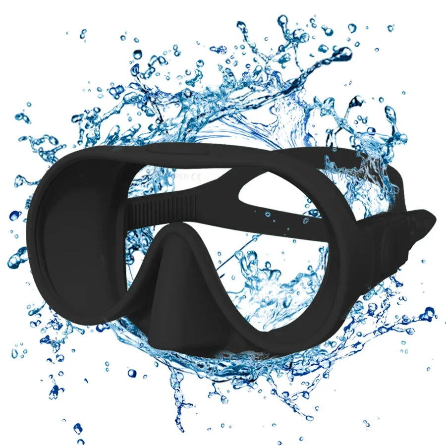 Specchio facciale per immersioni subacquee, specchio facciale per snorkeling antiappannamento a 180 °, maschera subacquea per acque profonde