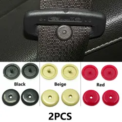 2pc/set safety Car Parts seat belt fixing clips seat belt Stopper Spacing Buckle Black Beige seat belt Stop Button Fastener