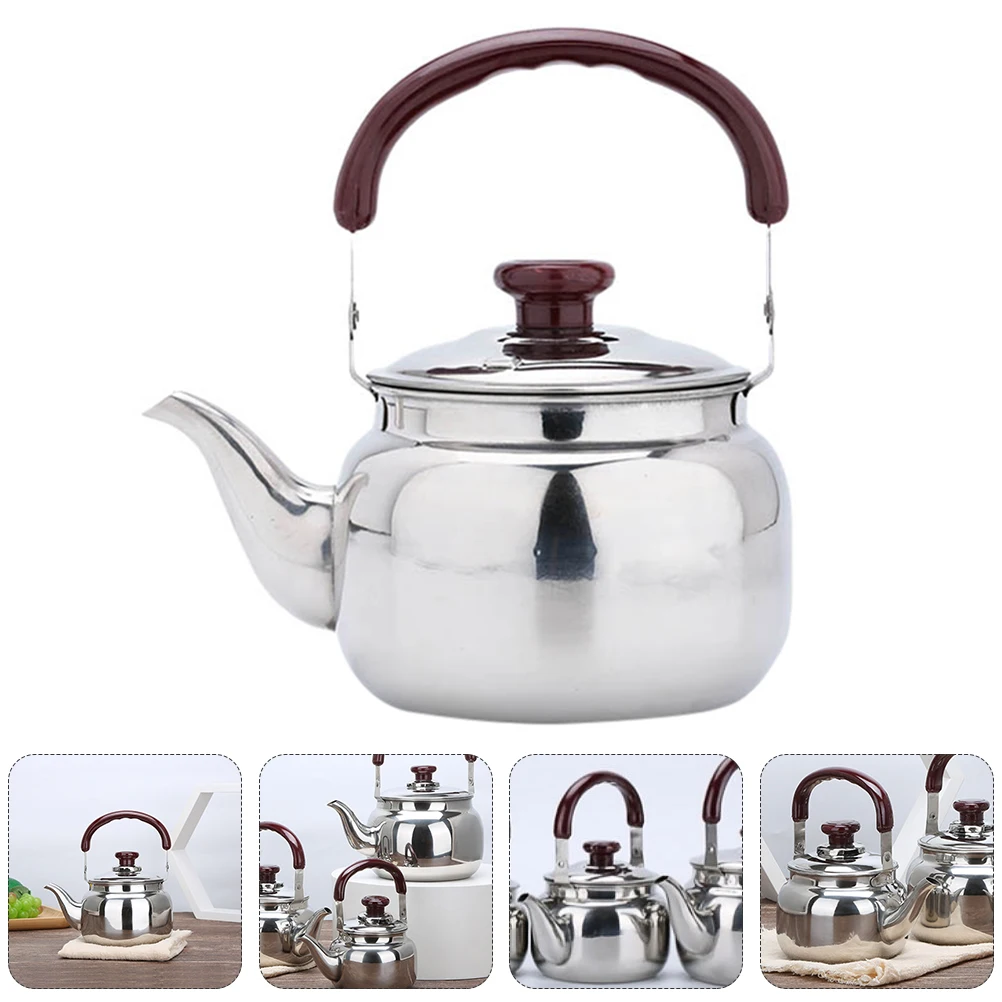 

Stainless Steel Whistling 750Ml Kettle Anti-Hot Handle Household Water Heating Kettle Portable Teakettle For Green Tea