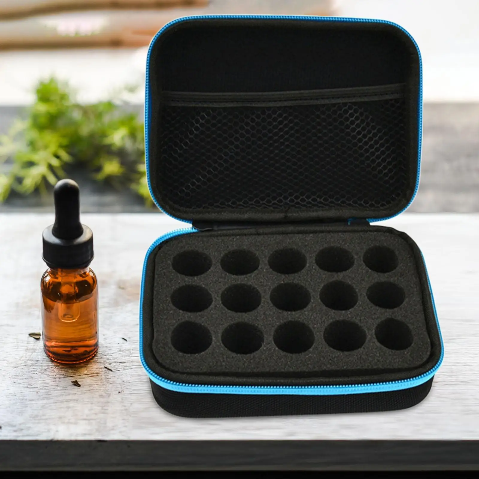 حقيبة سفر لتخزين الزيوت العطرية، سحاب إغلاق لمدة 15 زجاجة #3