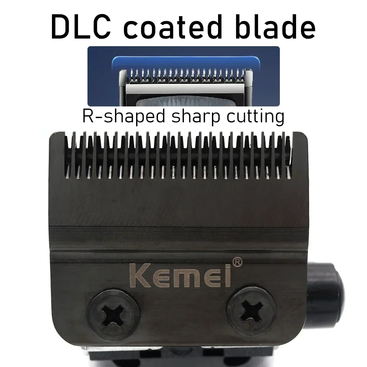 Kemei-cortadora de pelo profesional con Motor magnético de alta velocidad, cortadora de pelo eléctrica inalámbrica de 10000RPM