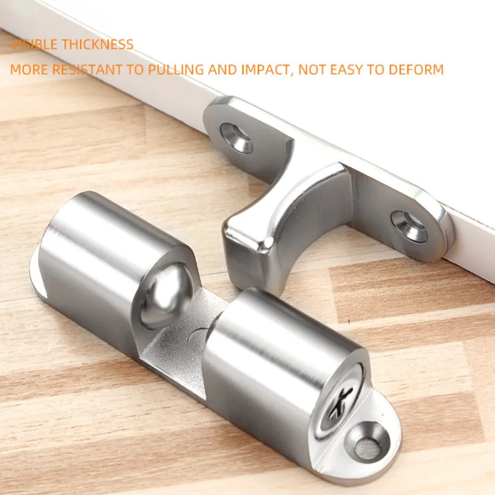 Durable Zinc Alloy Cabinet Catches Invisible Anti-collision Wardrobe Stopper Inner Locks Punch-free Door Stopper Door