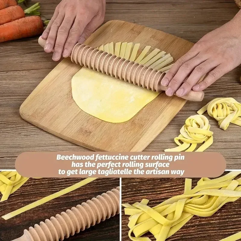 Gnocchi Board Set Italian Pasta Making Tools Ravioli Stamp Cutter for Homemade Cavatelli Garganelli Fettuccine Pasta Maker