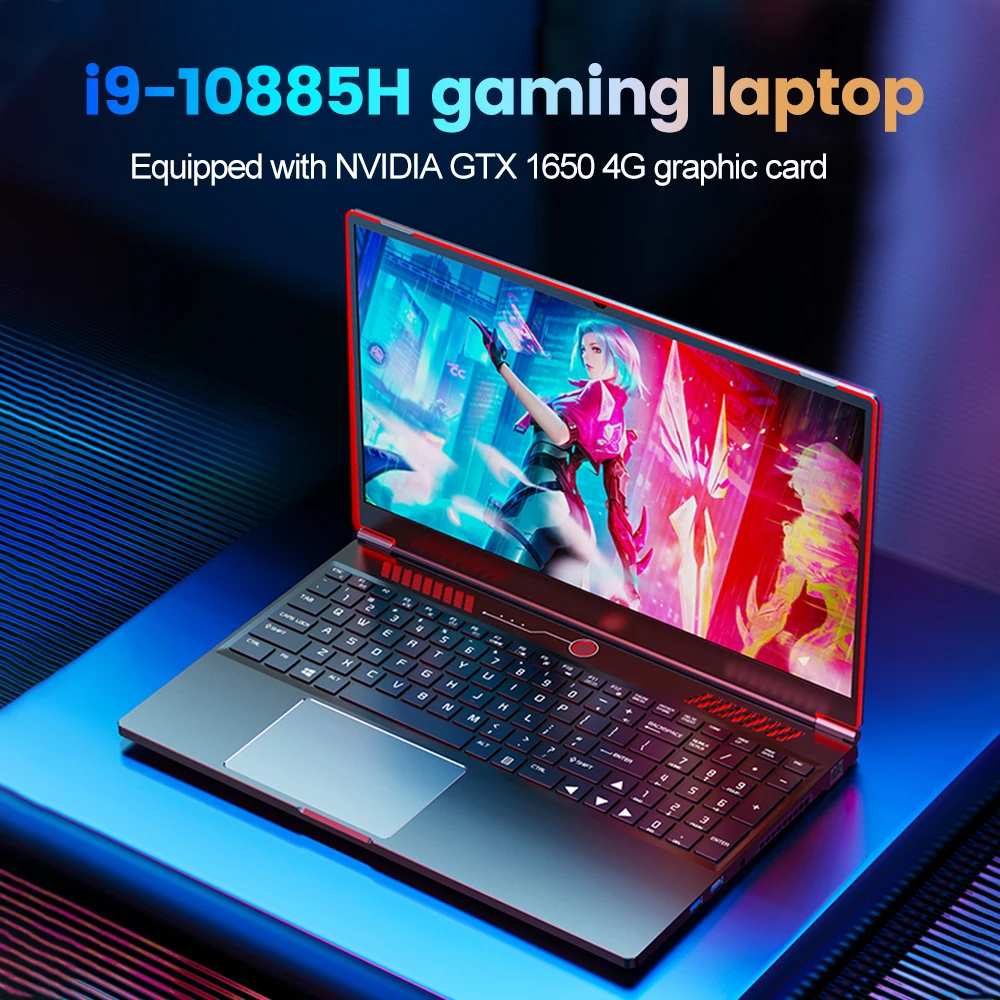 Topton 게이밍 노트북, 인텔 코어 i9 10885H i7 10750H GTX 1650, 4G 144Hz IPS 스크린, PC 게이머 윈도우 11 컴퓨터, 16.1 인치 