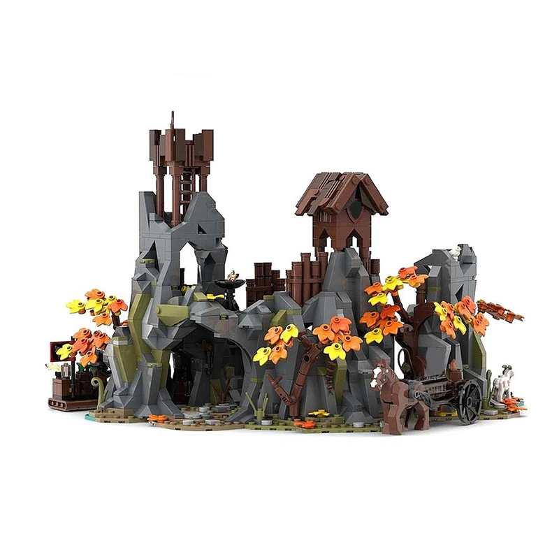 

NEW 1345pcs Medieval Street View Gavas Bandit Stronghold model DIY creative ideas Child Assembly Toy Birthday Gift brick Blocks