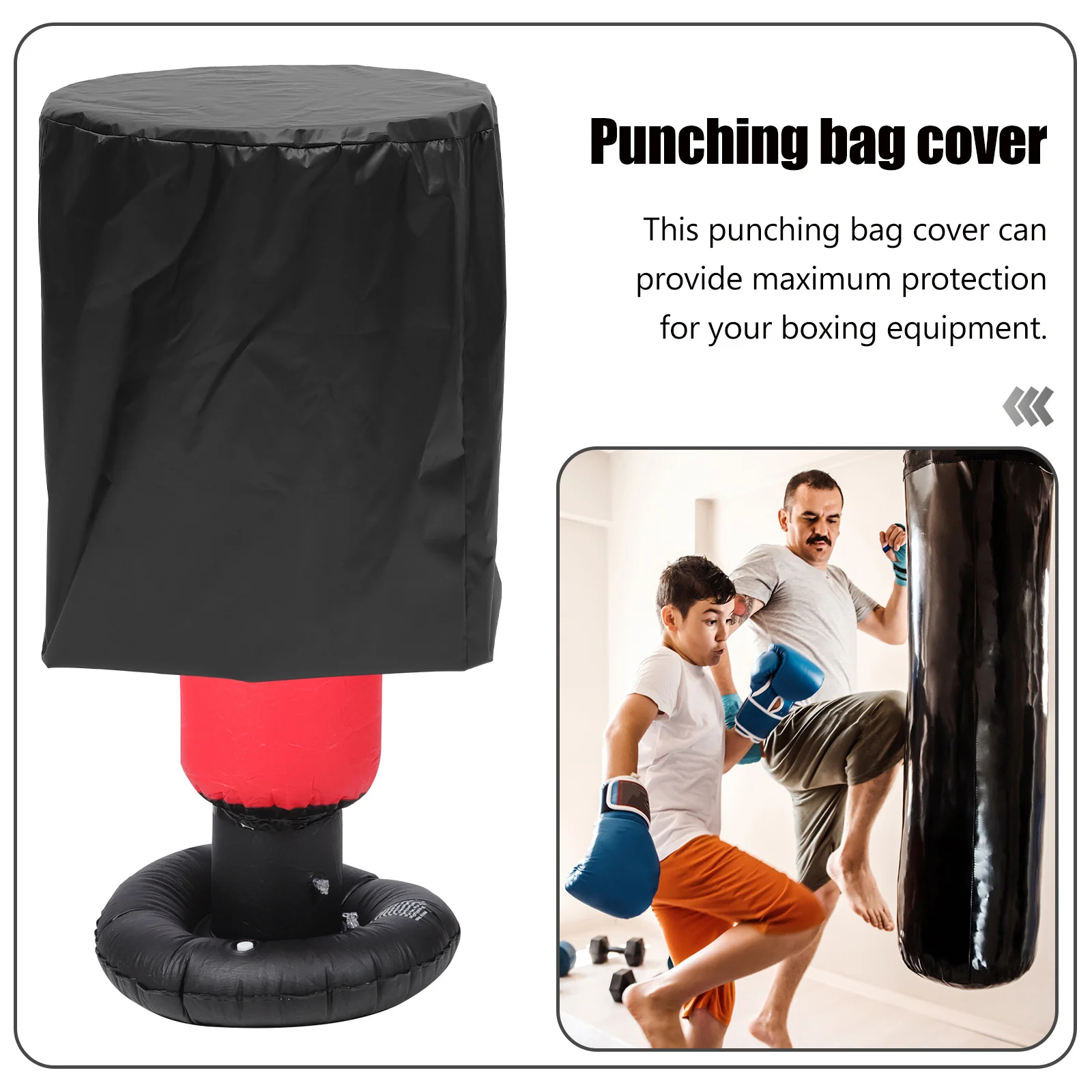 

Punching Bag Cover 210D Oxford Cloth Waterproof Uv Resistant Outdoor Protective Case For Freestanding Boxing Kickboxing