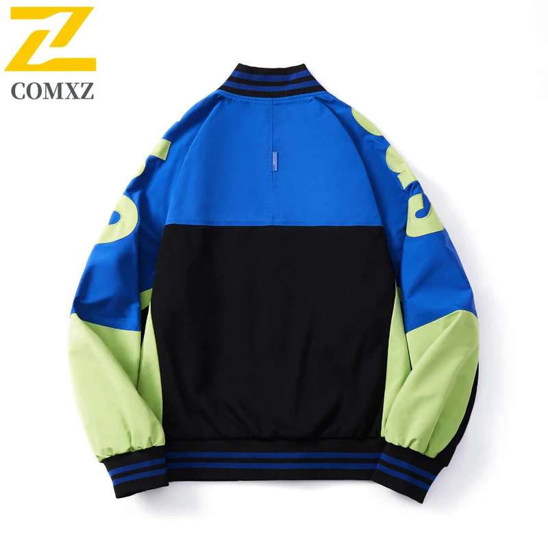 COMXZ Men Baseball Jacket Premium Hiking Travel Breathable Coat Casual High Street Fashion Comfortable Spring Autumn Outerwear​