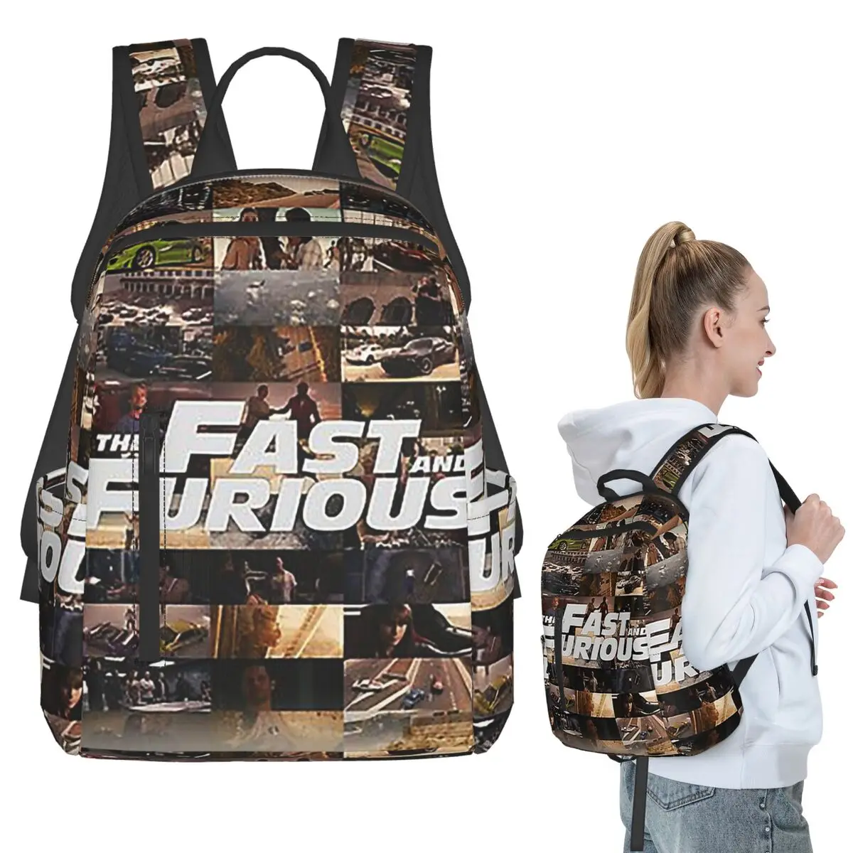 Fast & Furious - Legends - Tribute Backpack Student BookBag Boys Girls School Bag Computer Shoulder Bags Men Women
