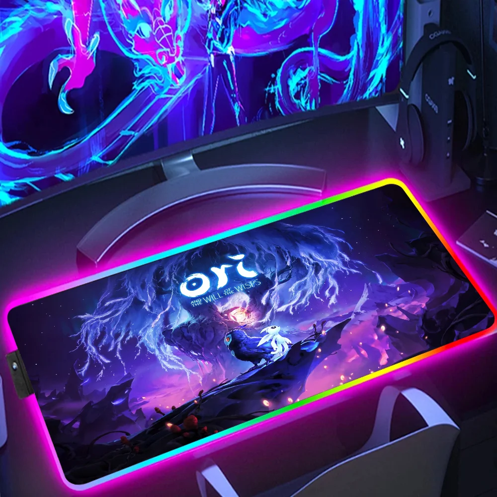 

Ori and The Will of The Wisps Mouse Pad Gamer Keyboard Gaming Accessories Anime Mat Full Pc Big Mousepad RGB Table Pads Deskpad