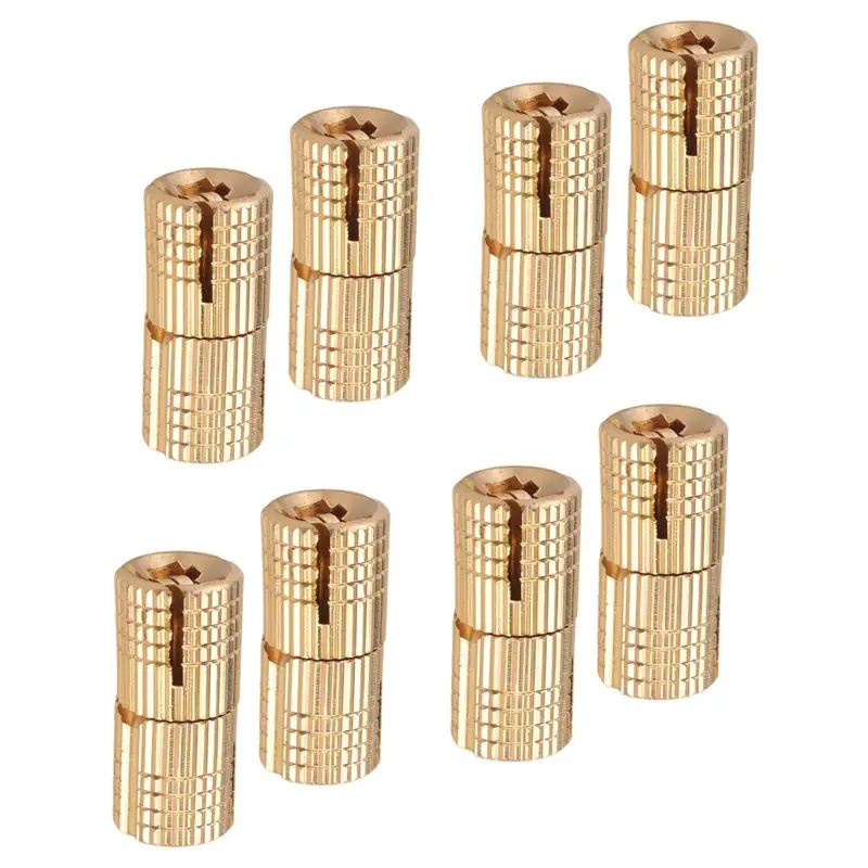 8Pcs 10 Mm Brass Barrel Hinges,180 Degree Opening Angle Concealed Furniture Hinges For DIY Jewelry Box Hand Craft-B61B