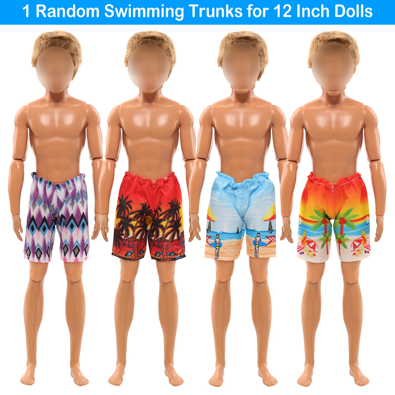 16 ltems Ken Doll Accessories=1 Jacket Suit+4 Top Shorts+1 Beach Pants+4 Pairs Of Shoes+1 Sunglasses+1  Glasses+1 Headset+2 Pets