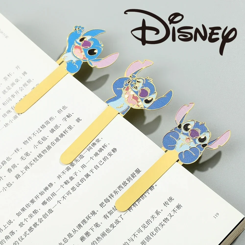 

Disney Cartoon Cute Stitch Metal Bookmarks for Books Reading Lover Gifts for Students Study Office Supplies Collection Book Mark