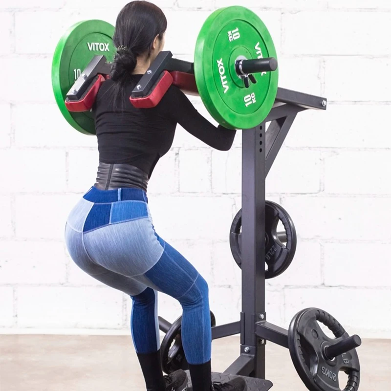 Squat Machine Barbell Lever Squat Heel Trainer Gluteal Muscles Hamstrings Quadriceps Hips Fitness