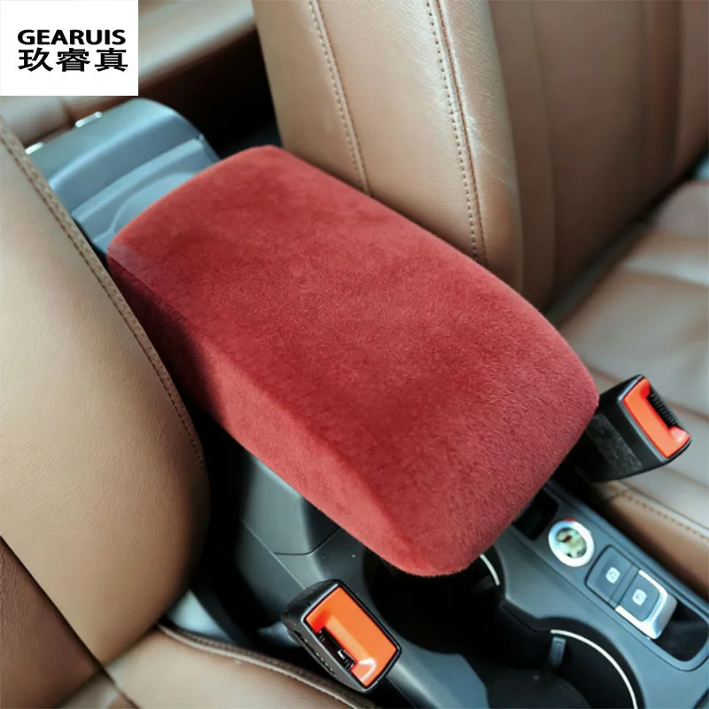 For Audi Q3 8U F3 2013-2026 Suede leather Car Wrapping ABS Arm Center Console Lid Cover Armrest Storage Box Pads Sticker Trim