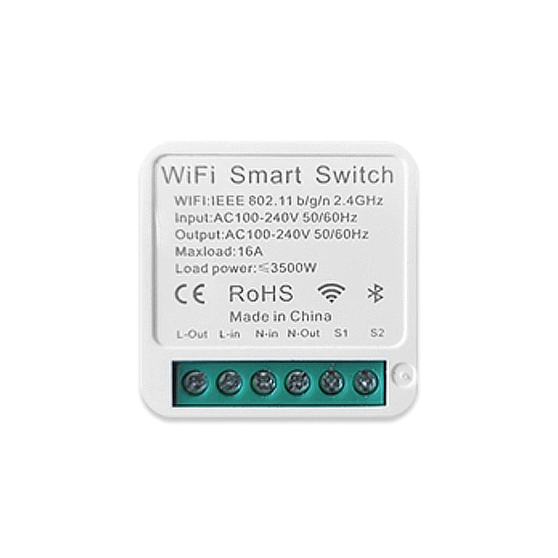 CoRuie 16A WeLink MINI interruptor inteligente Wifi Control bidireccional temporizador interruptores inalámbricos automatización del hogar inteligente con aplicación Alexa Home